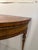 Vintage Louis XVI Style Giltwood Marquetry Demilune Console Table For Sale - Image 4 of 9