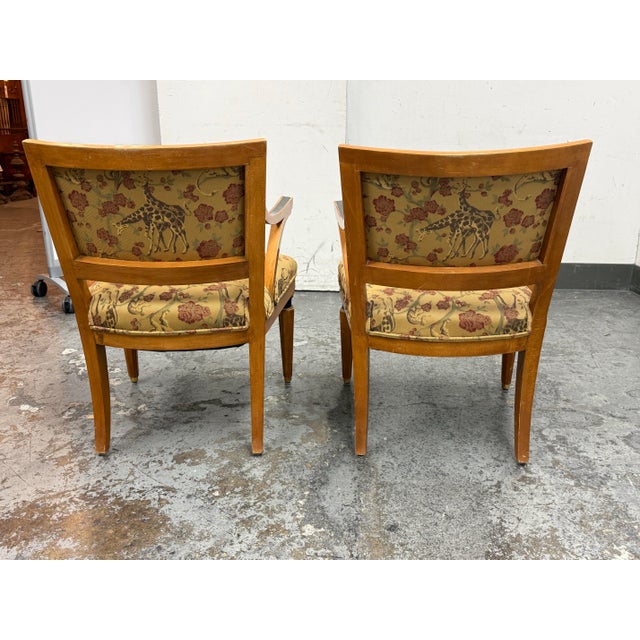 Mid 20th Century Regency Style Giltwood Armchairs, Vintage Pair For Sale - Image 5 of 12