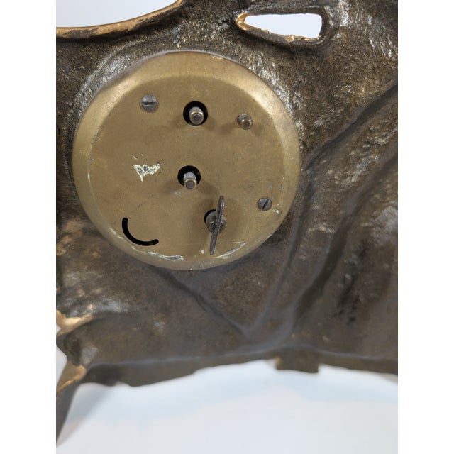 Rare Antique Gilded Commerce Mantle Clock by Golden Novelty MFG C 1885 For Sale - Image 11 of 11