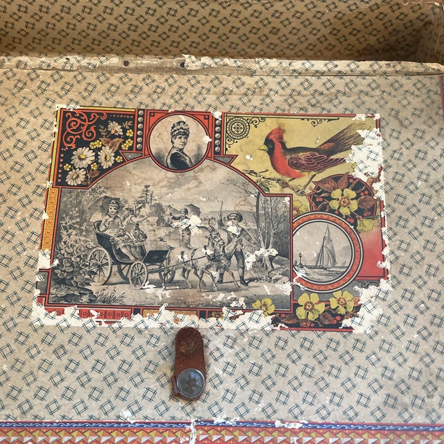 Antique 1800's Dome Top Steamer Trunk For Sale - Image 9 of 13