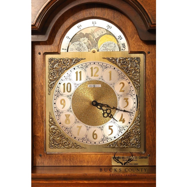 Howard Miller Chippendale Style Cherry Grandfather Grandmother Clock For Sale In Philadelphia - Image 6 of 18