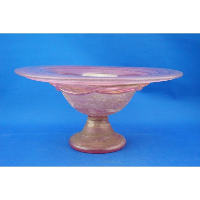 Glass Iridescent Pink Murano Glass Vase from Seguso, 1900s For Sale - Image 7 of 18