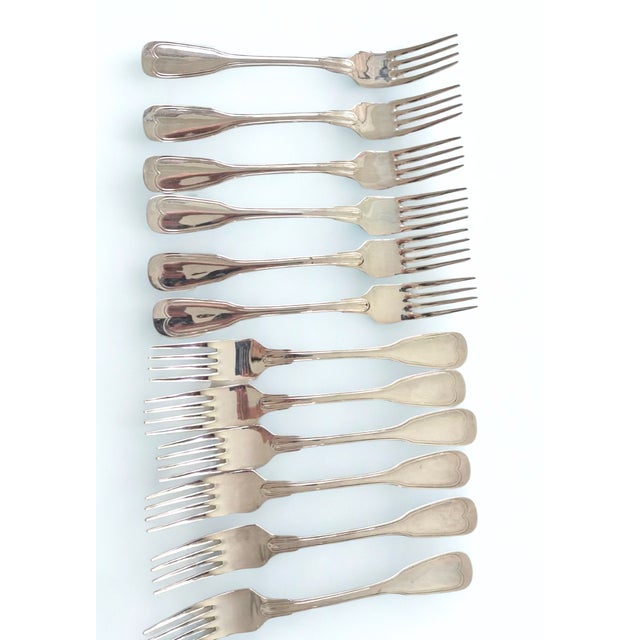 Metal Vintage Rostfrei Flatware Service for 12, 102 Pieces with Case, Made in Germany For Sale - Image 7 of 12