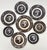 Antique P. W. & Co. “Washington’s Vase” Mulberry Black Pearl Ware Plates - Set of 8. These are great decorative plates....