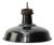Vintage Factory Pendant Lamp in Black Enamel by Gal For Sale