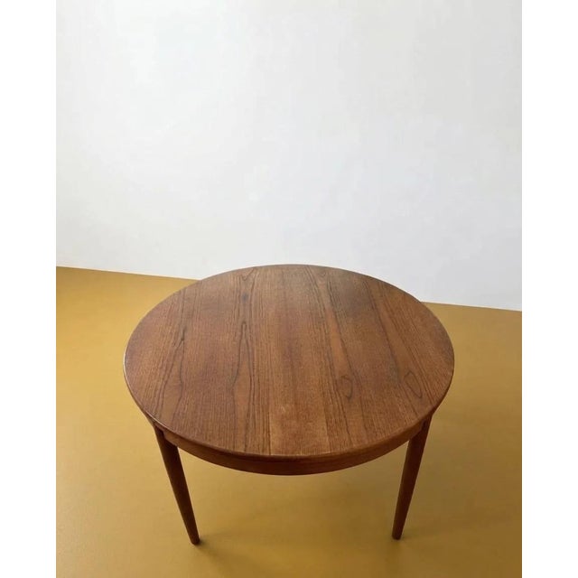 Vintage Danish Teak Round Table, 1950s For Sale - Image 4 of 6