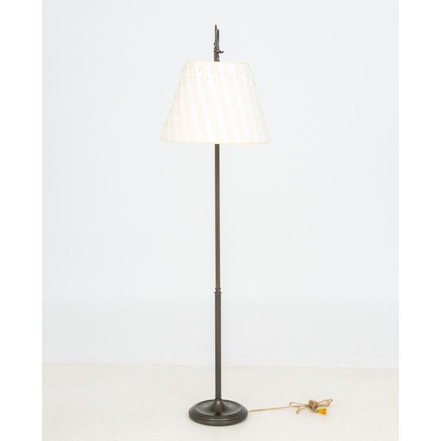 Metal Art Nouveau Style Patinated Metal Floor Lamp For Sale - Image 7 of 7