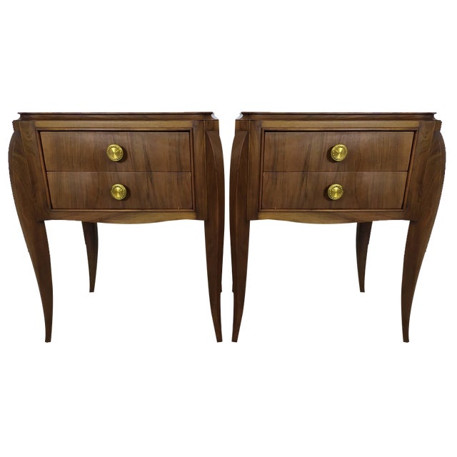 Art Deco Nightstands, 1930s, Set of 2 For Sale