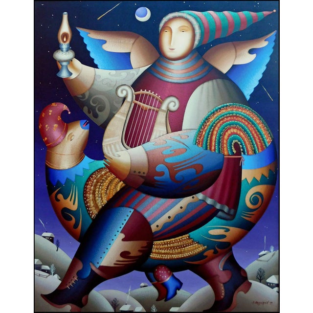 Impressionist Anton Arkhipov Moon Light Hand Signed Original Paining Custom Framed by Artist For Sale - Image 3 of 11