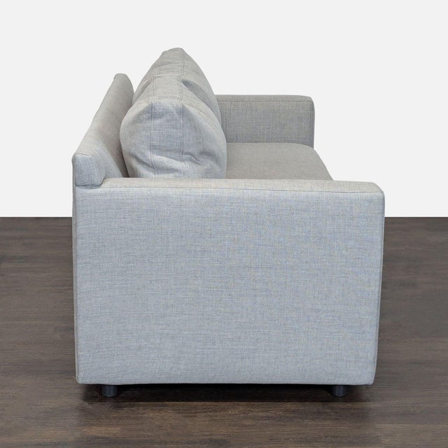 Crate & Barrel Crate & Barrel Modern Gray Loveseat – Comfortable Two-Seater Sofa For Sale - Image 4 of 7