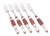 Dinner Forks in Stainless Steel and Porcelain by Bjørn Wiinblad for Rosenthal, 1980s, Set of 5 For Sale