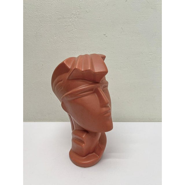 Vintage Ceramic Head Sculpture in the style of Lindsey B., 1980s For Sale - Image 11 of 12