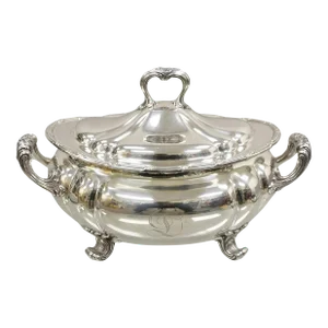 Antique Gorham 01121 1904 Victorian Silverplate Lidded Soup Tureen