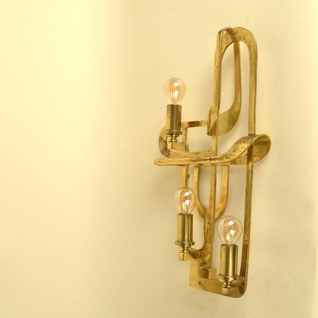 Vintage Wall Sconce in Bronze by Frigerio, 1970s For Sale - Image 4 of 9