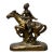 Vintage Spelter Indian Warrior on a Horse in a Bronze Finish For Sale