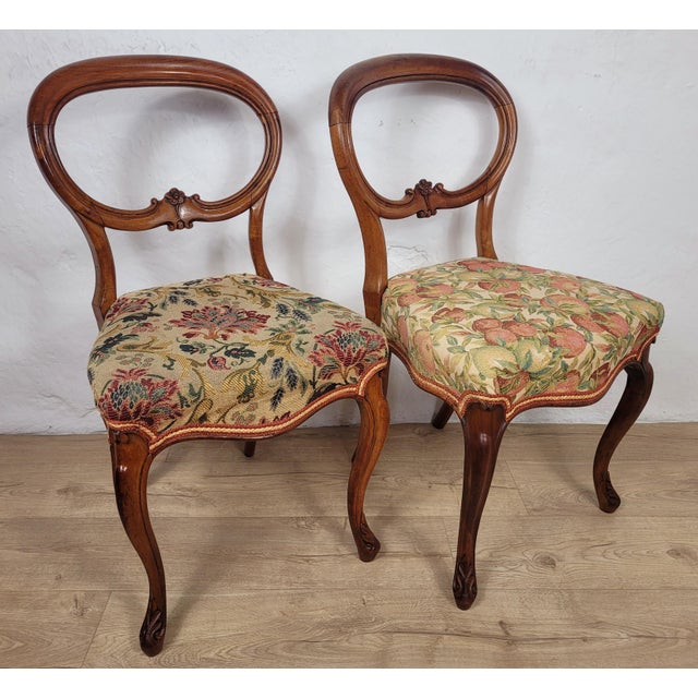 Late 19th Century Victorian Balloon Back Chairs, 1890, Set of 2 For Sale - Image 5 of 18