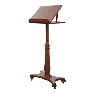 19th Century Walnut Adjustable Lectern Stand For Sale