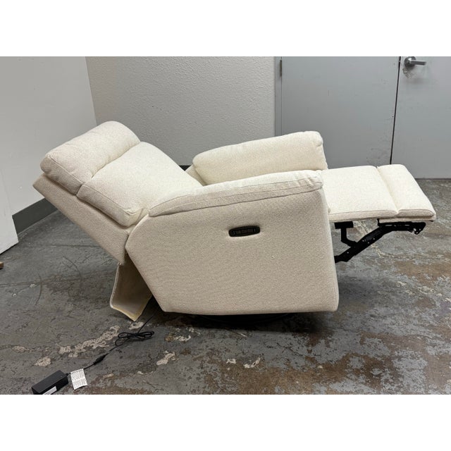 Textile Pottery Barn Kids Dream Deluxe Power Swivel Recliner For Sale - Image 7 of 12