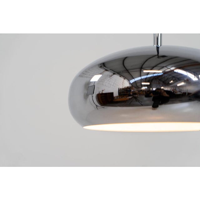 1970s Chrome Pendant Lamp by Richard Carruthers for Ateljé Lyktan For Sale - Image 5 of 11