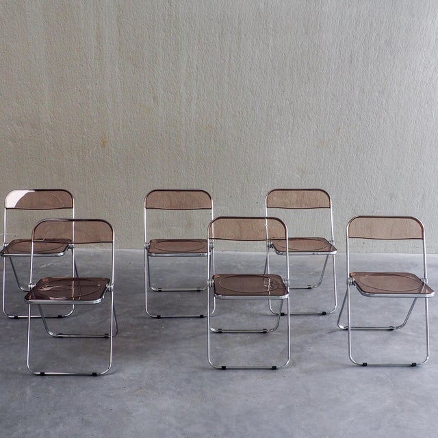 Plia Folding Chairs by Giancarlo Piretti for Anonima Castelli, 1990s, Set of 6 For Sale - Image 6 of 18
