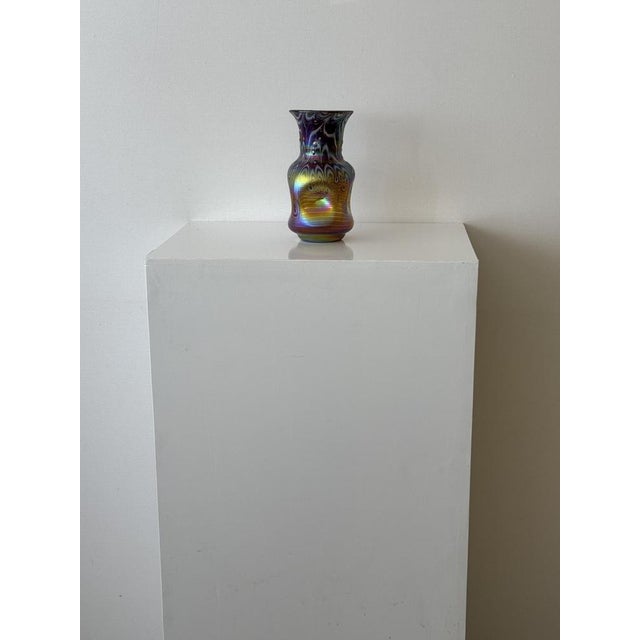 Iridescent Blown Glass Vase by Johann Loetz Witwe For Sale - Image 10 of 12