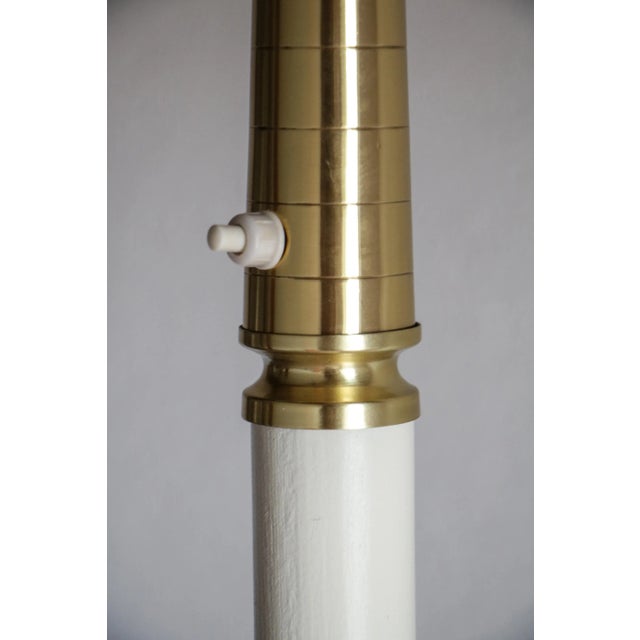 Mid-Century Italian Ash & Polished Brass Floor Lamp in the Style of Pietro Chiesa, 1940s For Sale - Image 14 of 18