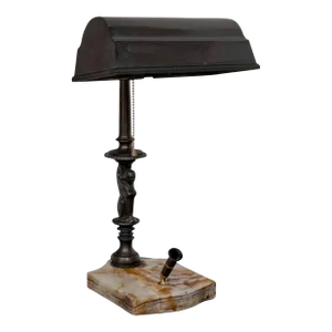 Antique Amronlite Sheaffer Fountain Pen Banker's Style Desk Lamp
