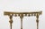 1950s 1950s Vintage Brass Corner Console Table With Mirror Top For Sale - Image 5 of 12