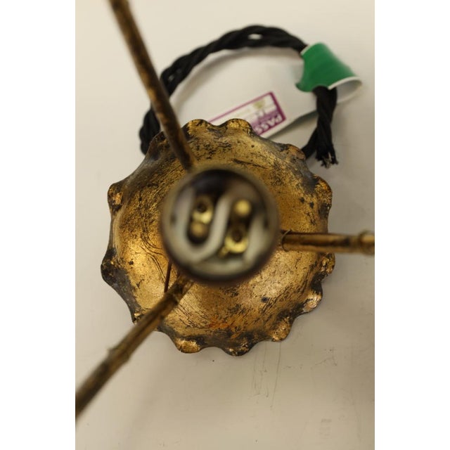Mid-Century Spanish Sunburst Ceiling Light in Gilt Iron, c.1950s by Unknown for Unknown For Sale - Image 15 of 17