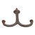 Vintage Cast Iron Double Arm Ceiling Mount Hook For Sale