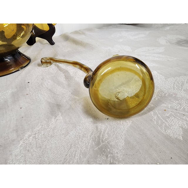 Home Inspirations is proud to offer this Incredible bubble glass Amber set very well made. Quite large and a very...
