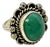 1970s Vintage Southwestern Navajo Boho Chic Sterling & Turquoise Cocktail Ring - Size 7.25 For Sale
