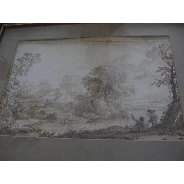 Italian Landscape 17th Century  Ink with touches of pink and gray wash Size: 405 x 268 mm (16 x 101⁄2") Purchased from...