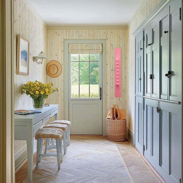 Hot Pink Light B991 - Modern Pink Multi-Dimensional Minimalist Abstract Sculptural Art Artwork by Len Klikunas For Sale - Image 8 of 9