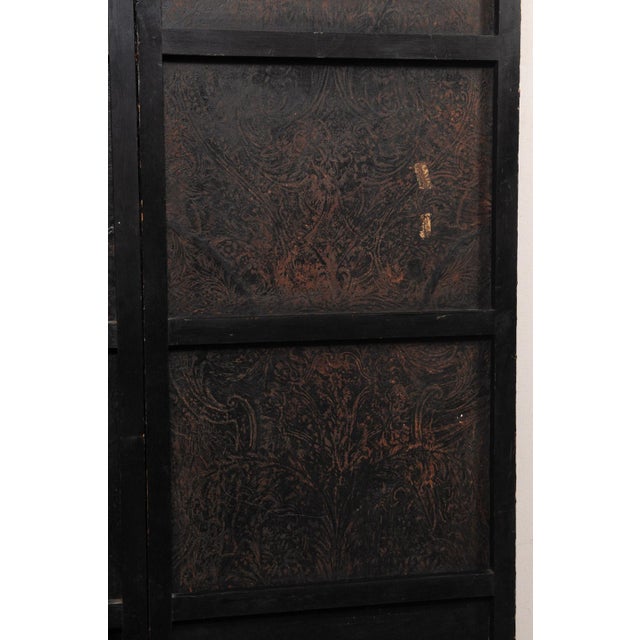 Brown Mid 20th Century Italian Leather Room Divider, 9.5' X 7' Tall For Sale - Image 8 of 13