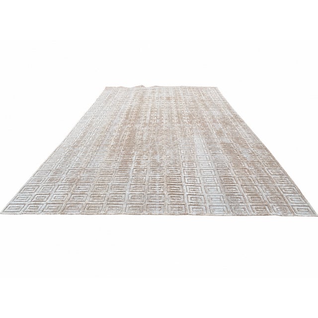 Rh Rajouri Silk & Wool Rug – 12' × 15' Bronze | Silk | Hand-Knotted | 100 Knots Per Square Inch | Made in Nepal For Sale In Columbus - Image 6 of 18