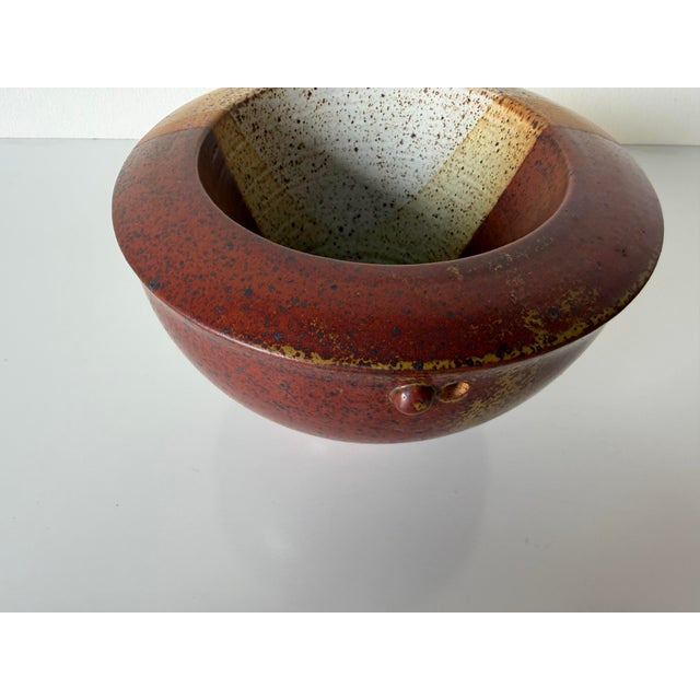 Ceramic Ted Randall (Alfred, Ny, 1914–1985) Organic Studio Pottery Pedestal Vessel For Sale - Image 7 of 12