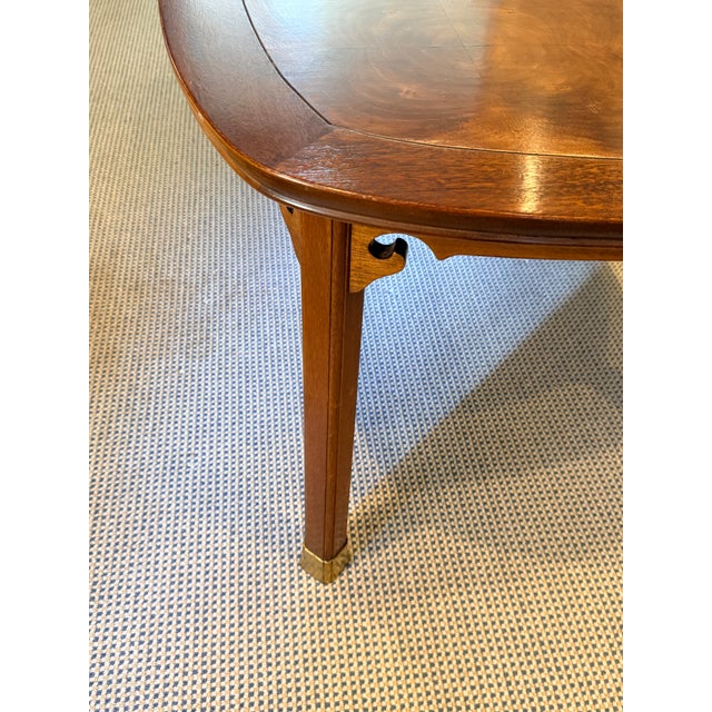 Expandable Burl Walnut Dining Table For Sale - Image 9 of 11
