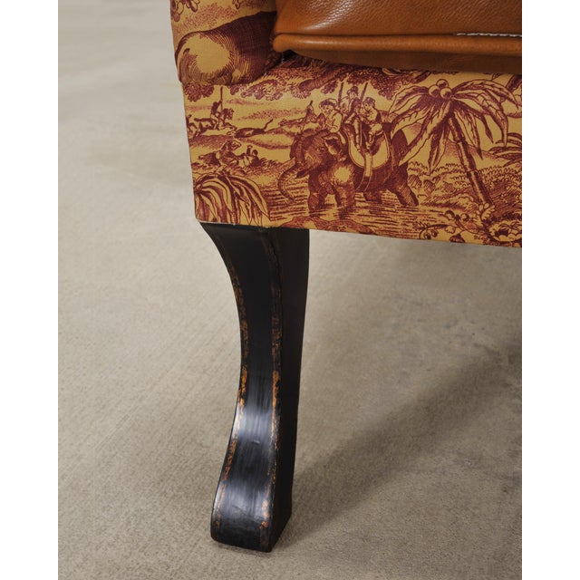 Rose Tarlow Regency Sabreleg Arm Chair With Safari Fabric For Sale - Image 10 of 18
