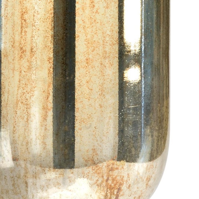 Burnt amber glass globe with nickel base 24h x 4.5w x 4.5d