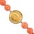 Vintage 18k Yellow Gold 1915 23k Austrian Gold Coin Coral Bead Station Necklace For Sale - Image 4 of 8