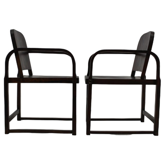 Beech Armchairs from Tatra, Czechoslovakia, 1950s, Set of 2 For Sale