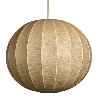 1960s Cocoon Pendant Lamp by Friedel Wauer for Goldkant Leuchten, Germany For Sale