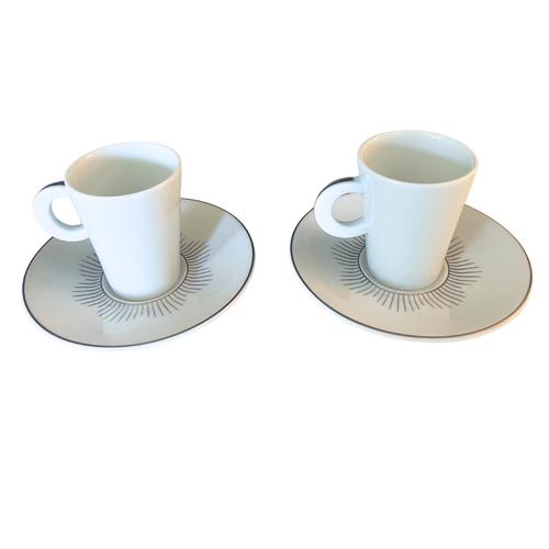 Bernardaud Limoges, Set of 2 Espresso Cup & Saucer Gift Box by Kenzo, Circa 1990 For Sale - Image 9 of 9