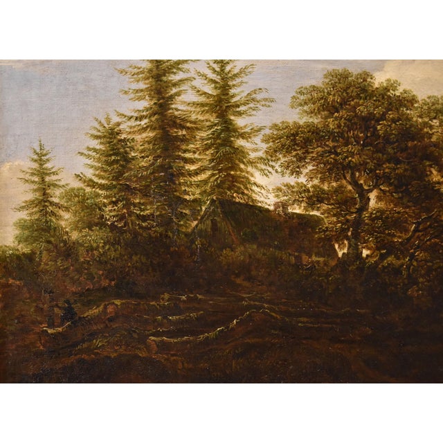 After Jacob Van Ruisdael, Landscape with Wood, 1670, Oil on Canvas, Framed For Sale - Image 14 of 18