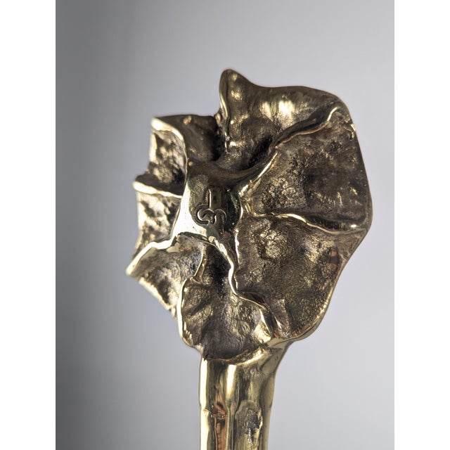 Bronze and Wrought Iron Spark Flask by David Marshall, 1970s For Sale - Image 4 of 16