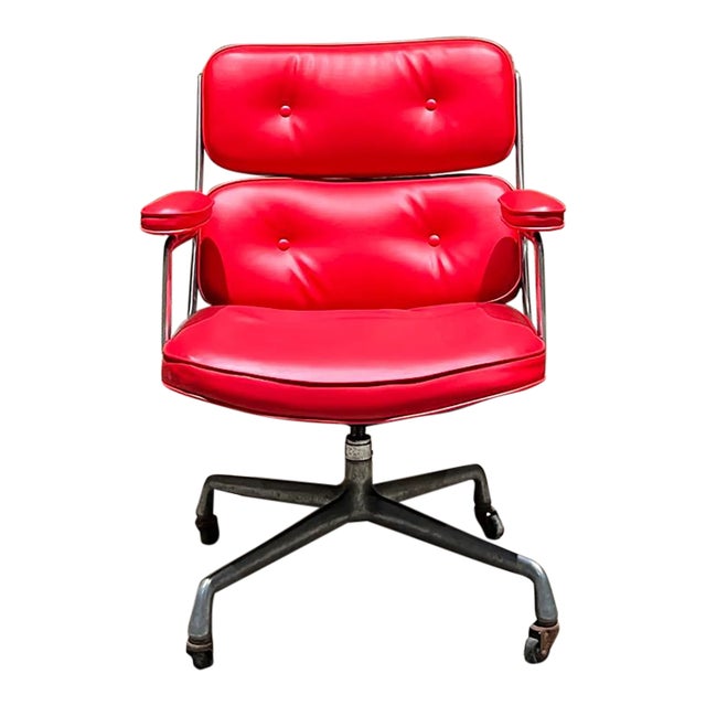 1970s Herman Miller Eames Red Time Life Executive Office Chair For Sale