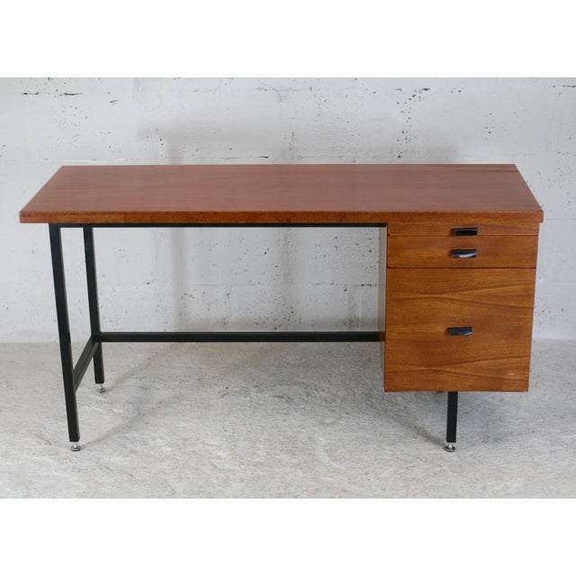 Wood and Steel Desk, France, 1960 For Sale - Image 16 of 18
