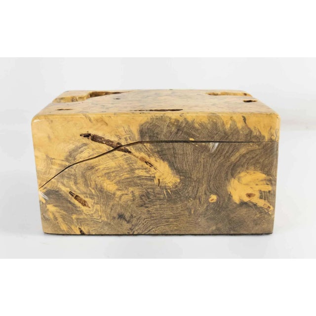 Mid Century Burlwood Decorative Box For Sale - Image 4 of 10