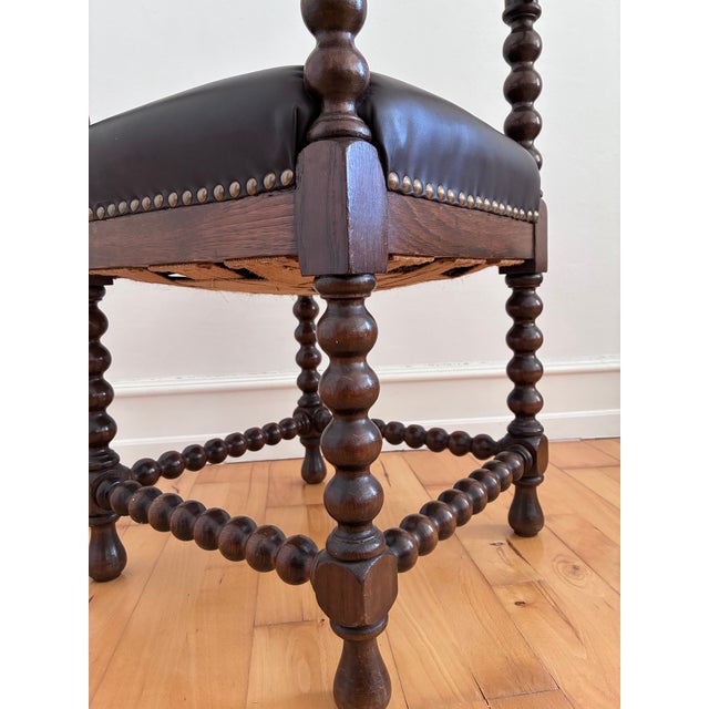 Antique Edwardian Bobbin Corner Chair, English 1900 For Sale - Image 12 of 14